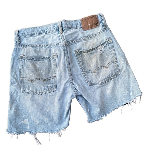 AMERICAN EAGLE | AMERICAN EAGLE LOW LOOSE DISTRESSED DENIM JEAN SHORTS 29/32 - Picture 4 of 4